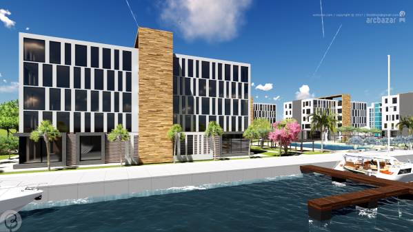 Design project for Conceptual Renderings Mixed Use Marine Harbour in ...