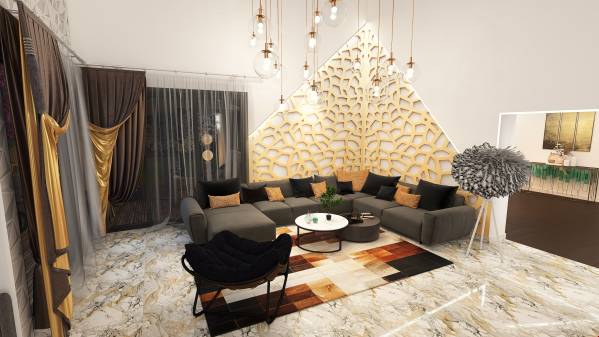 Multiple Rooms Diseñado porAsh Design Studio - Interior Design ...