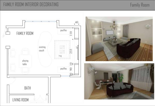 Design project for Family Room Interior Decorating in United States ...