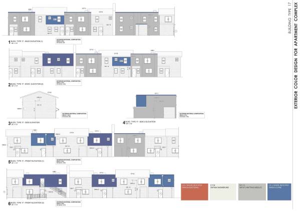 Design project for Exterior color design for apartment complex in ...