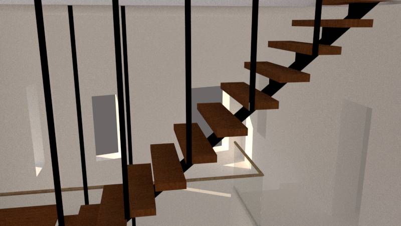 Other Designed by Arq. Sergio Marroquin - Floating Stairs - HR | Arcbazar