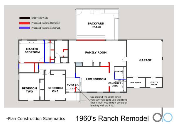 Entire Floor Designed by HANTS - 1960's Ranch Remodel ...