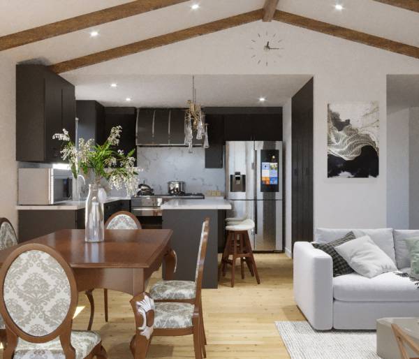 Design project for Kitchen/family room/back yard redesign. Indoor ...