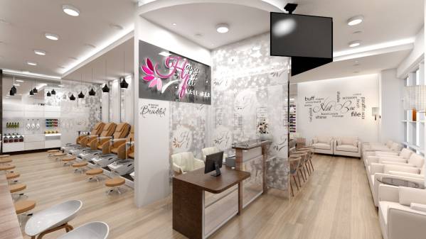 Design project for Interior Design of a luxury / High end Nails Salon ...