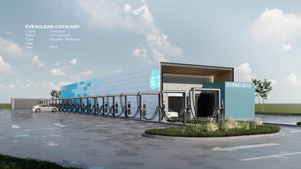 Design project for Everclean Car Wash Exterior/Facade REDESIGN 3.0 in