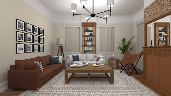 غرفة المعيشة تم التصميم بواسطةAnonymous - Livingroom reno - US | Arcbazar
