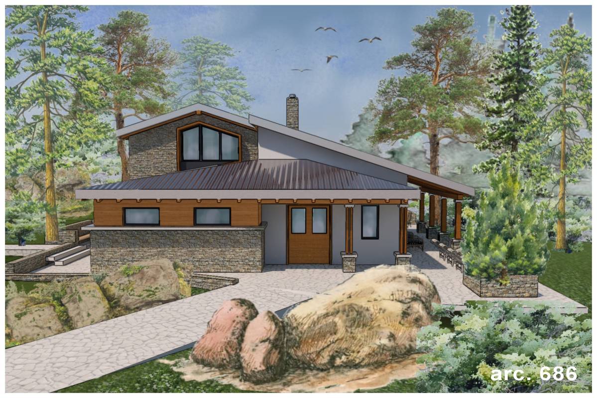 View of Off Grid Tiny House in the Mountains Stock Photo - Dreamstime