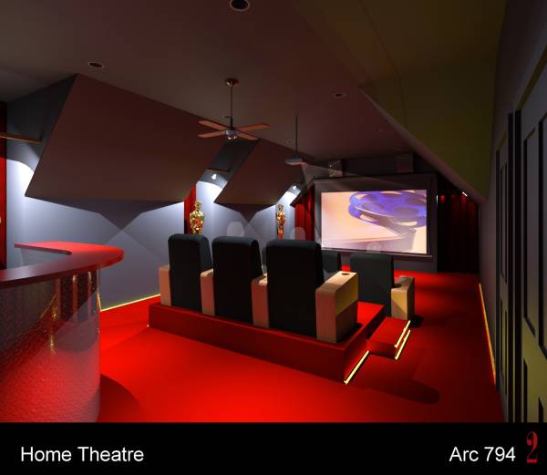 Attic Designed by Nathan Leber Home Theater over Garage! Norfolk