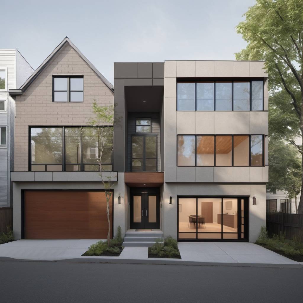 Design project for New Facade for a house and an apartment in Belgium ...