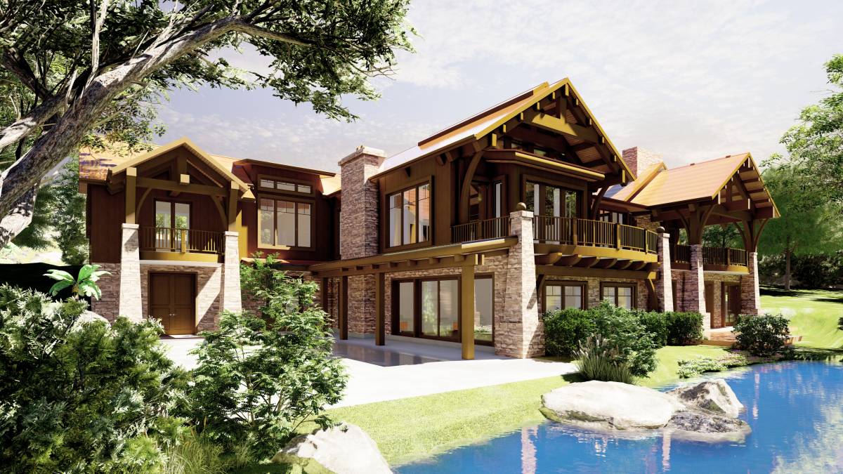 Design project for Timber Frame Home with Walk-Out Basement in United ...