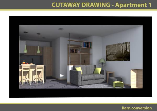 Design project for Barn conversion - Interior design in France | Arcbazar
