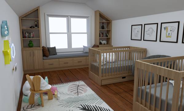 Design project for Red Barn add nursery for twins in United States ...