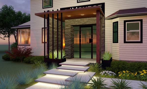Design project for Modern Entrance for Medical Spa on 1912 Building in ...