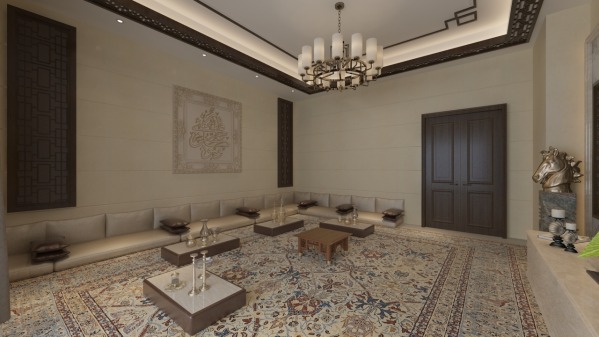 تصميم داخلي غرفة المعيشة صمم بواسطة Ameer Algendy - Arabic Majlis ...
