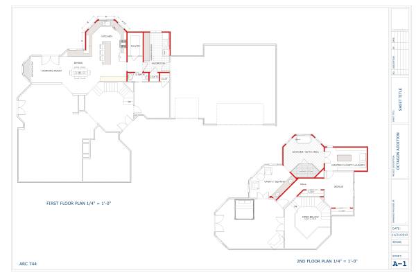 Design project for Home Addition to Side - Two Floors Plus Walkout With ...