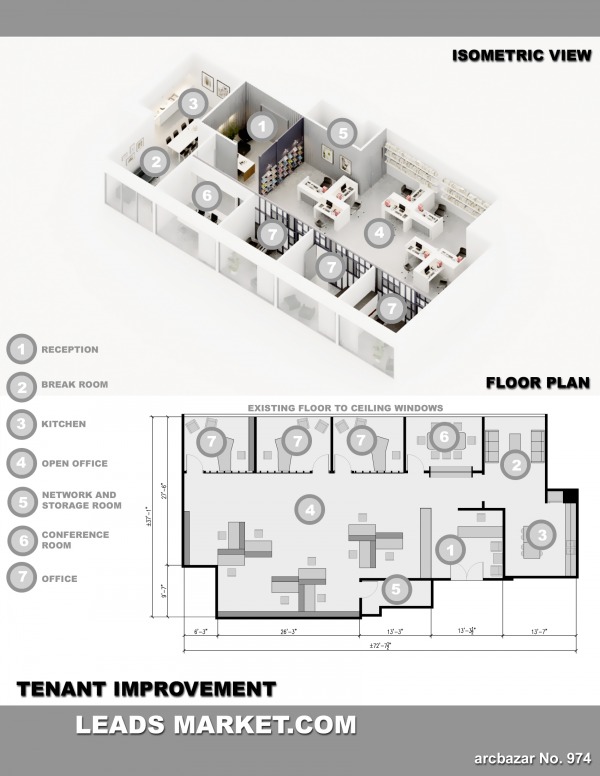 Design project for Interior Design for Office in United States | Arcbazar