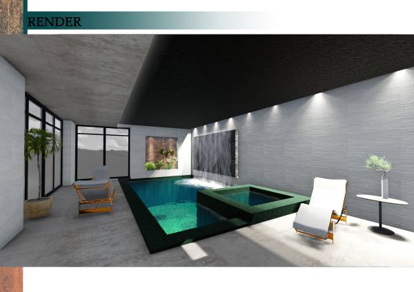 Design project for Small private indoor pool/spa-room decor in Denmark ...