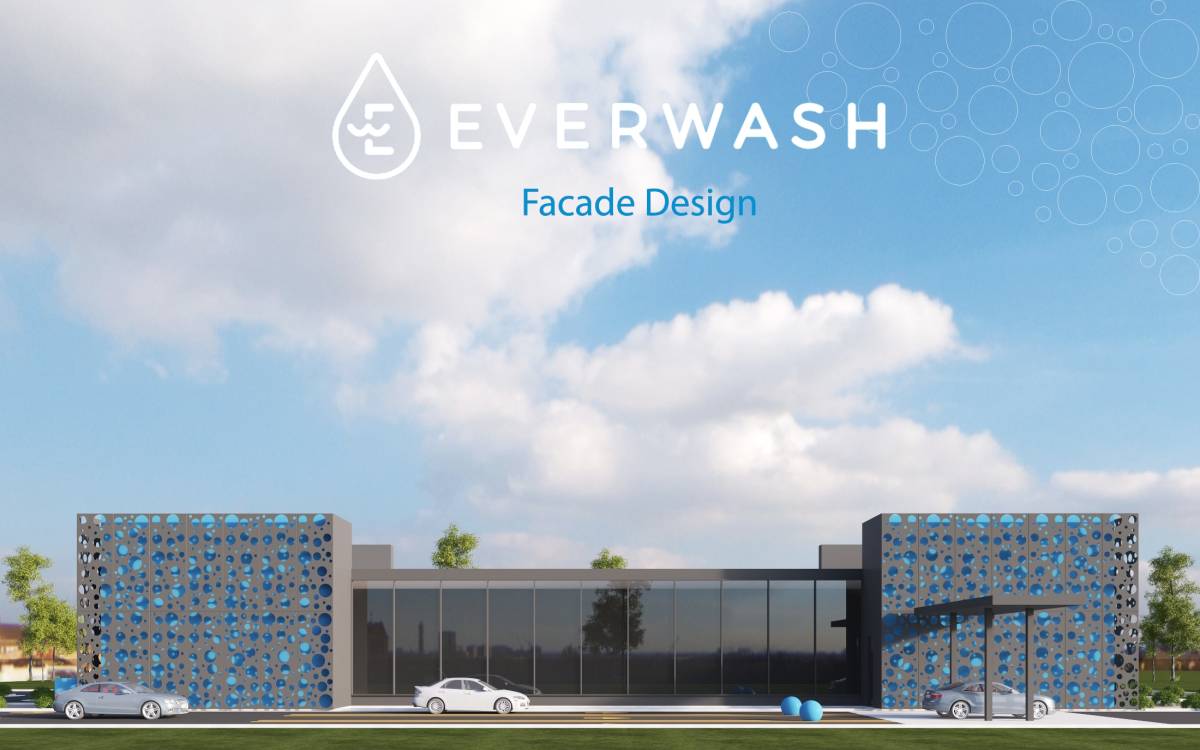 Design project for Everclean Car Wash Exterior/Facade REDESIGN in