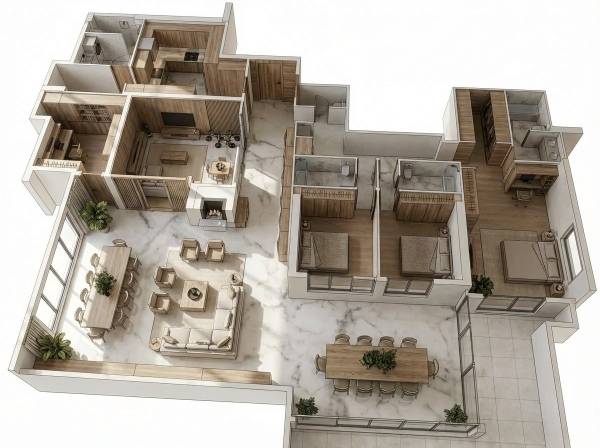 Image result for Design project for Ground Floor Apartment Common Area Layout in | Arcbazar