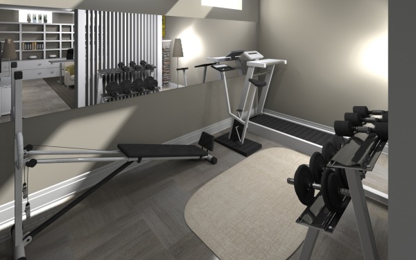Design project for Basement Office / Gym in United States | Arcbazar