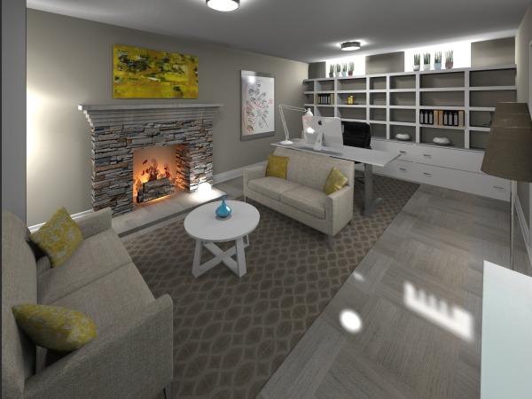 Design project for Basement Office / Gym in United States | Arcbazar