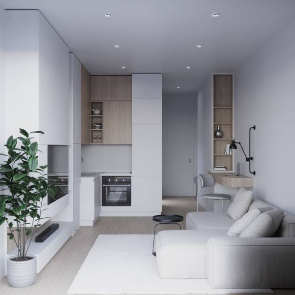 Fresh Look at Design Project For Studio Apartment Renovation In Slovenia