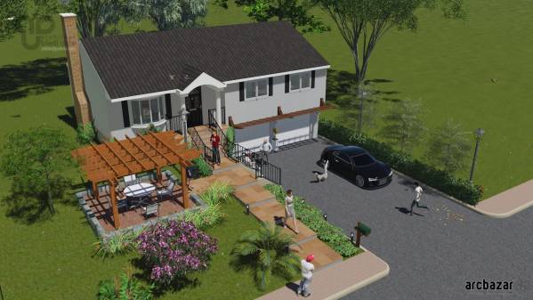 Front yard / Back yard Designed by a+bd_architects - Suburban landscape