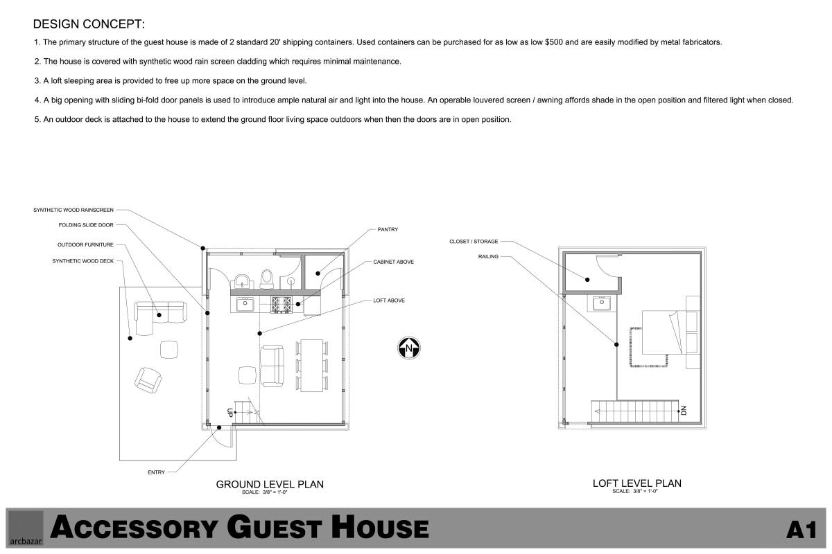 Design project for Accessory Guest House in United States Arcbazar