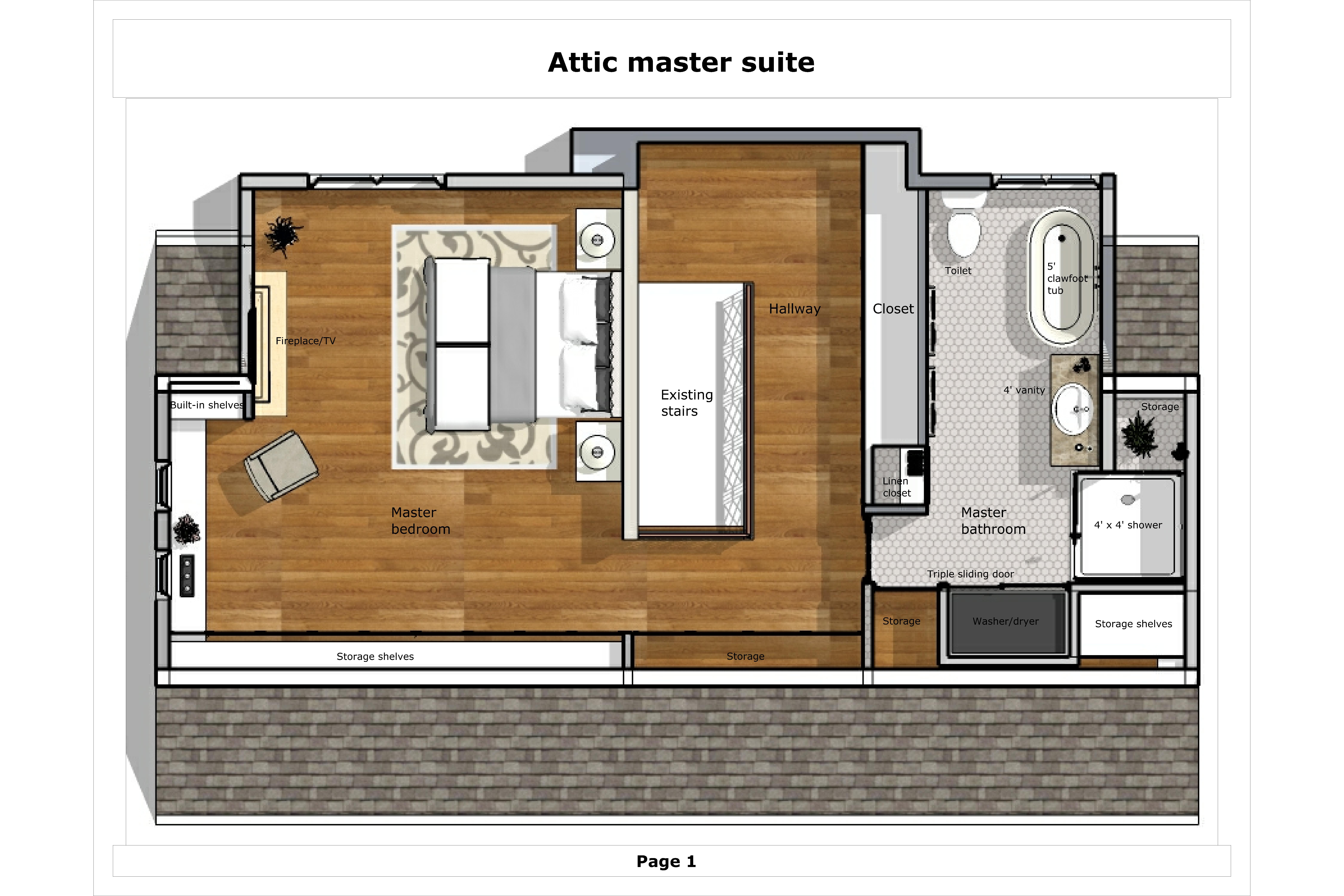 Attic Conversion Project designed by Gordana Potezica Attic Master