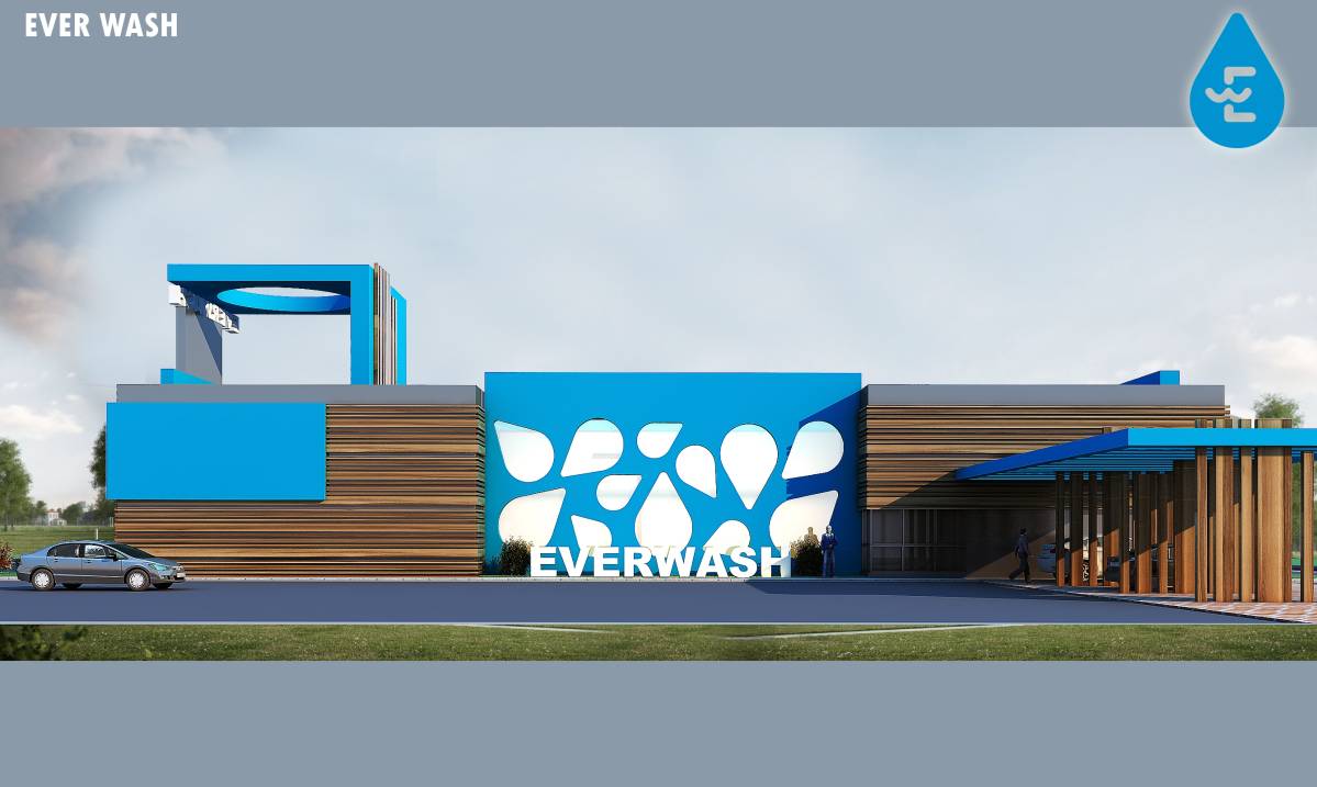 Design project for Everclean Car Wash Exterior/Facade REDESIGN in