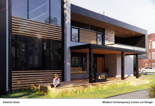 Design project for Modern Contemporary Corner Lot Design on a 50 ...