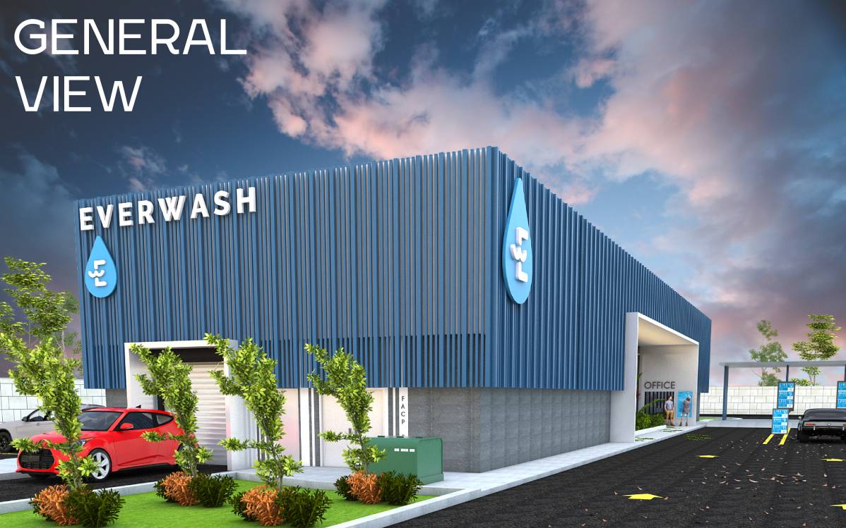 Design project for Everclean Car Wash Exterior/Facade REDESIGN in