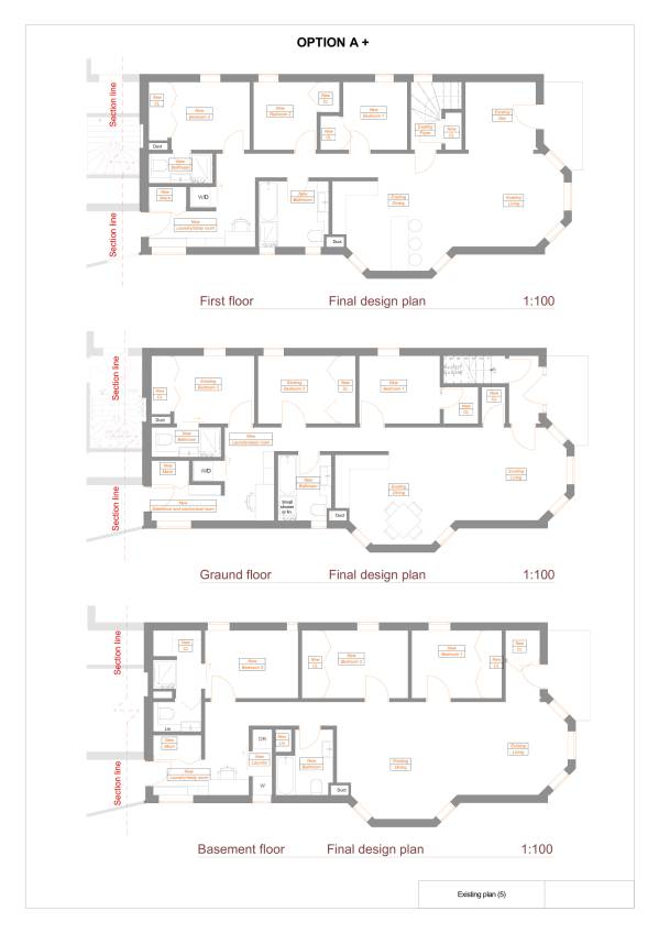 Design project for New Floorplan Sketches for Multifamily Rehab in
