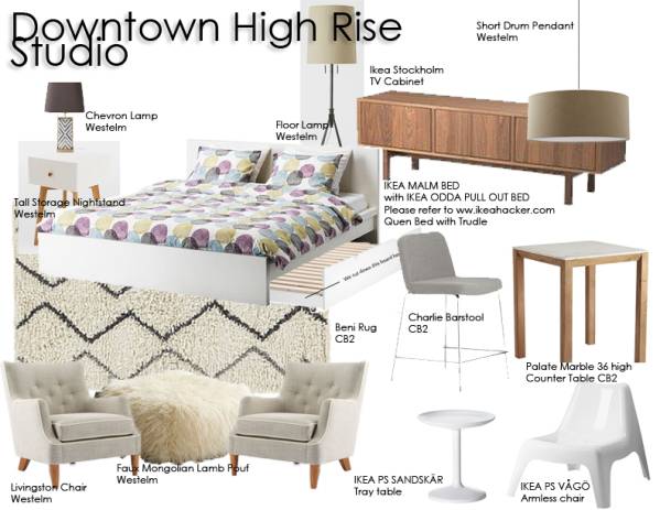 Design project for Downtown high rise studio in United States | Arcbazar