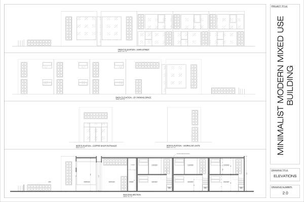 Design project for Minimalist Modern Mixed Use-Small Work/Live units ...