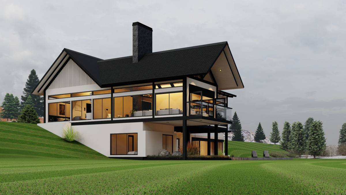 Design project for Timber Frame Home with Walk-Out Basement in United ...