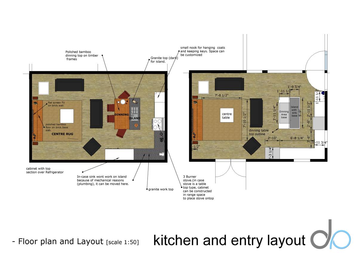 Design project for Kitchen and entry layout in United States | Arcbazar