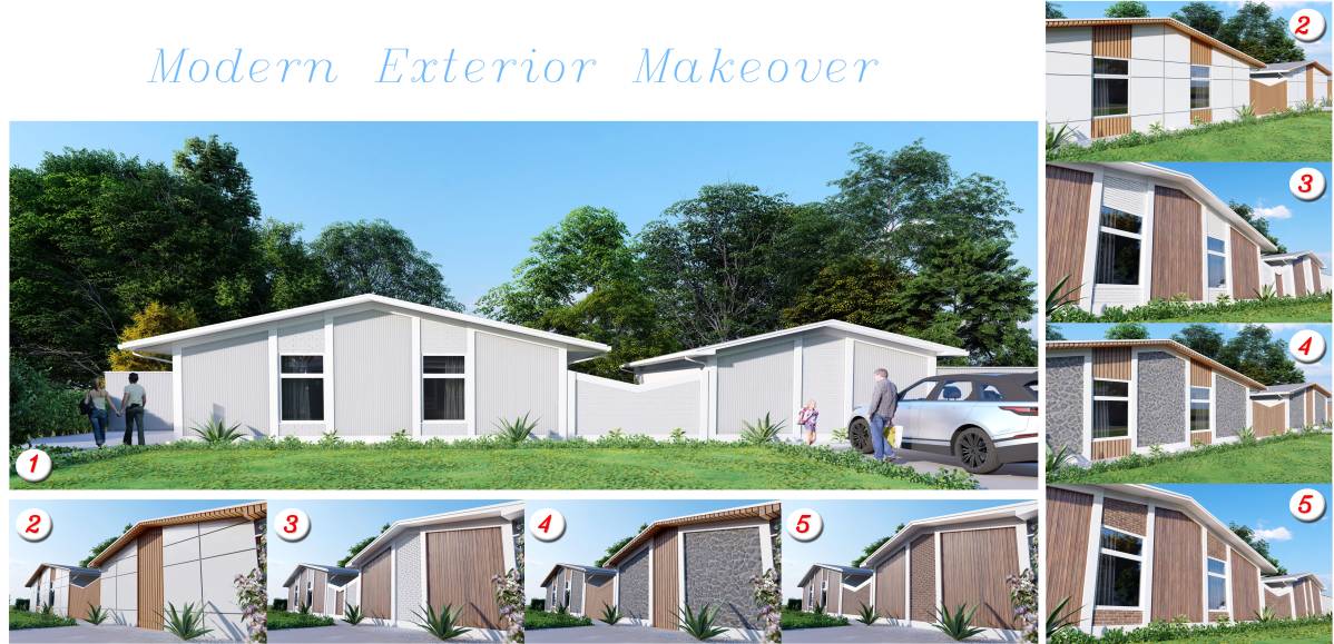 Design project for Modern Exterior Makeover in United States | Arcbazar