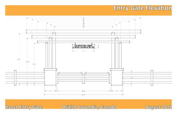 Design project for Ranch Entry Gate in Canada | Arcbazar