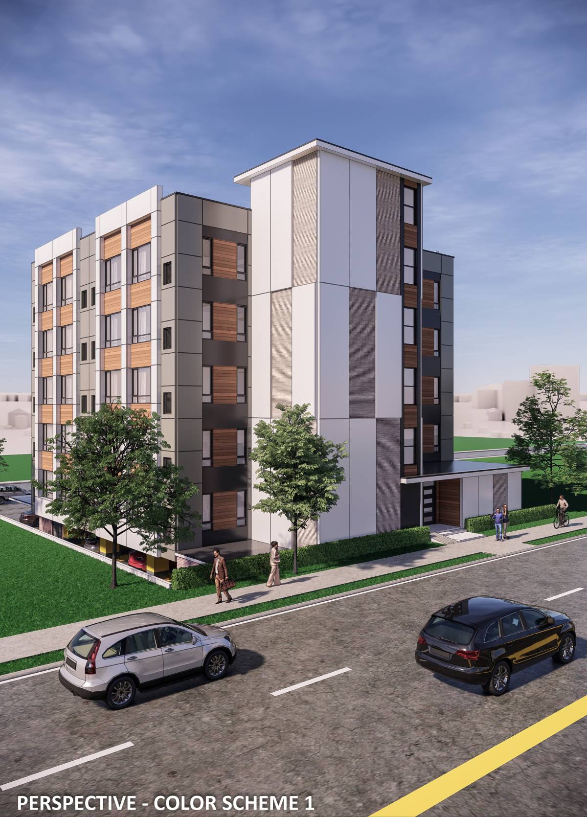 Design project for 8th Street apartment building in United States