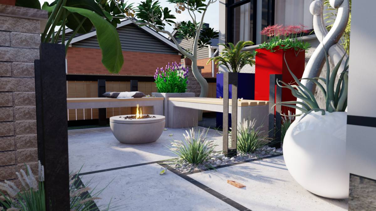 Jardín Delantero/Patio Trasero Diseñado porRamin Saber - Small Front Yard  landscape with Planters - San Diego, US | Arcbazar, image size:1200x675