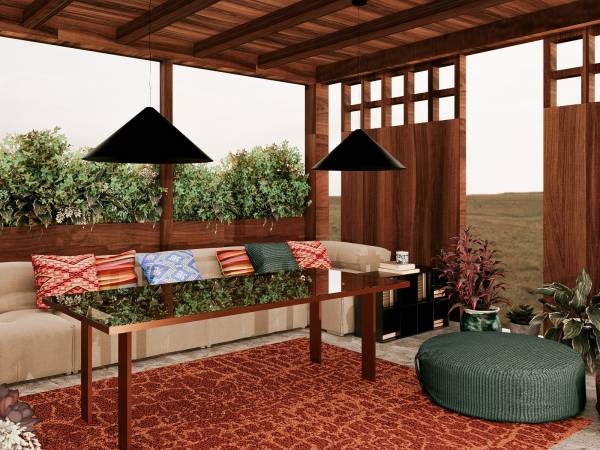 Design project for Deck Project - Layout for furnishing and plants ...