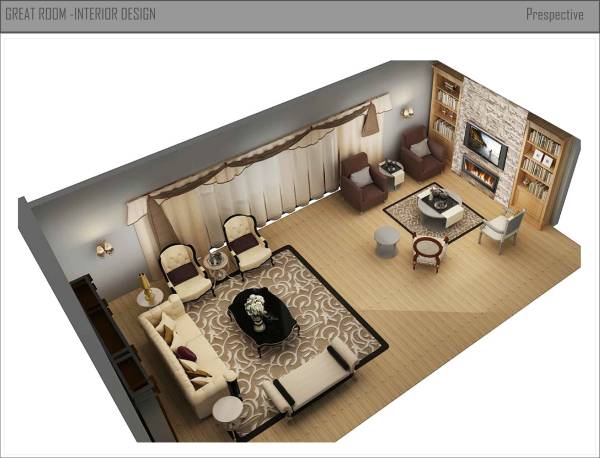 Design project for Great Room Interior Design in United States | Arcbazar
