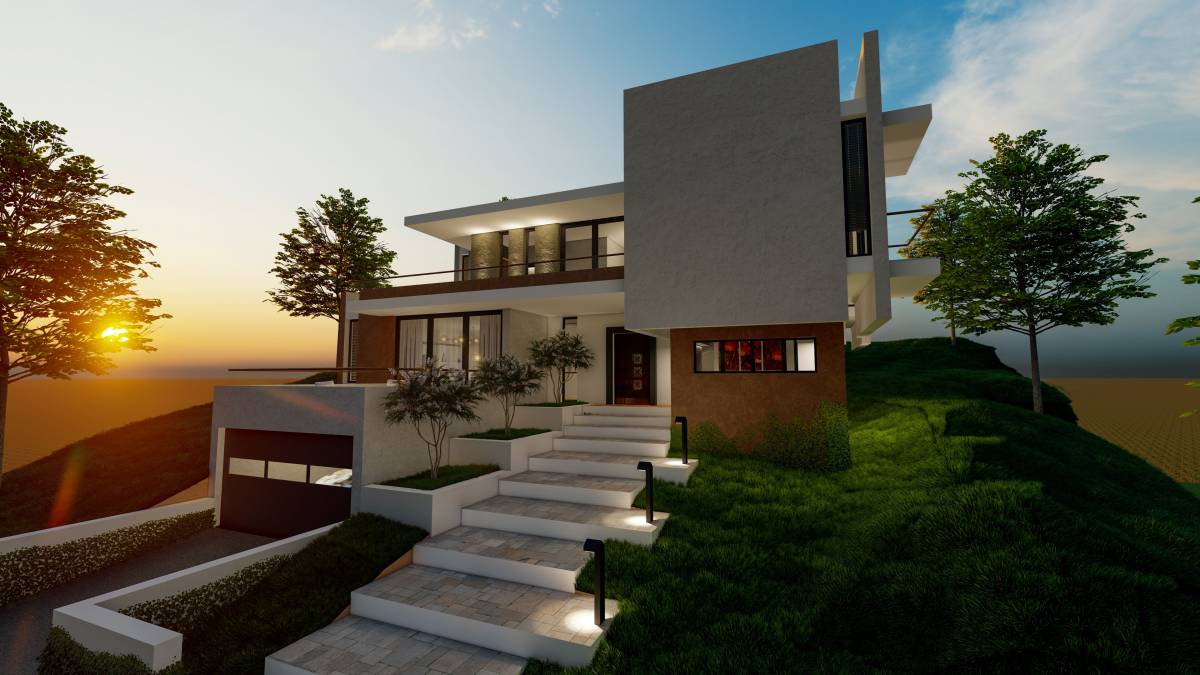 Design project for Modern House on Slope in the Caribbean in Barbados