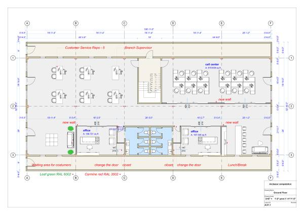Design project for Layout Design for Branch Office, Call Centre and ...