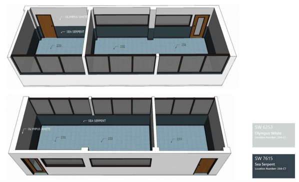 Design project for Furnishing and decorating a University lab/office ...