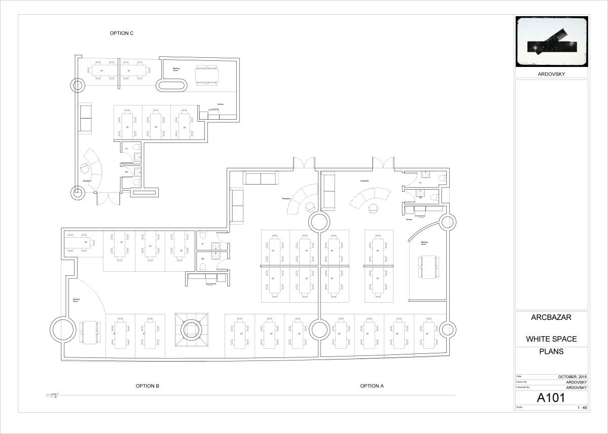 Office Buildings Designed by ArhiKA Open Space Office Floor Plan