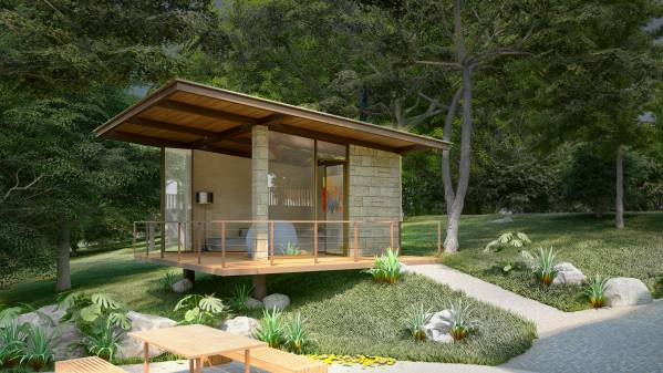 Cabañas, Habitaciones de Invitados, etc Diseñado porMOLI - Cabana in ...