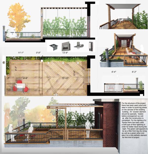 Design project for Rooftop Deck in United States | Arcbazar