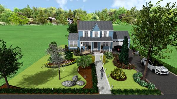 Design project for House Front Yard Design/Curb Appeal in United States ...